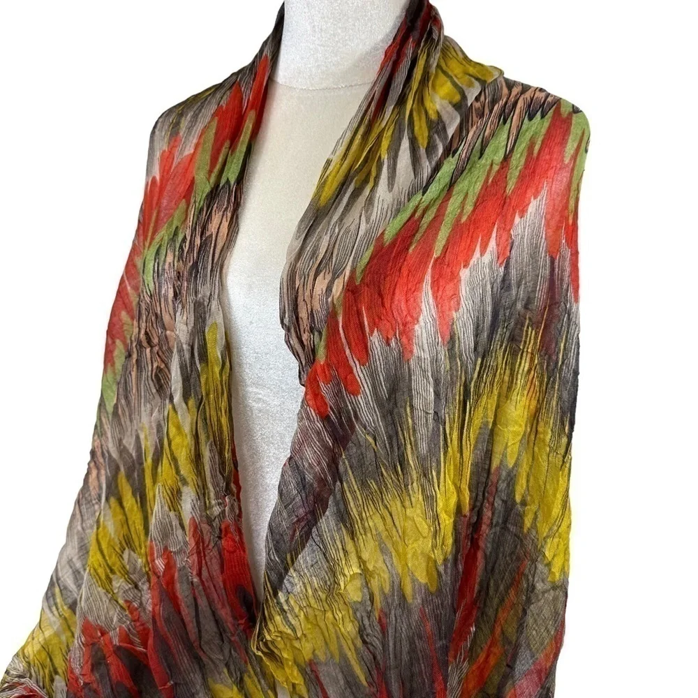 Brown Flowy Oversized Scarf Wrap